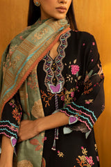 Unstitched Linen Muzlin 3 Piece Suit