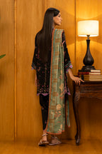 Unstitched Linen Muzlin 3 Piece Suit