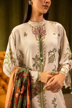 Unstitched Linen Muzlin 3 Piece Suit