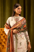 Unstitched Linen Muzlin 3 Piece Suit