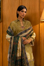 Unstitched Linen Muzlin 3 Piece Suit