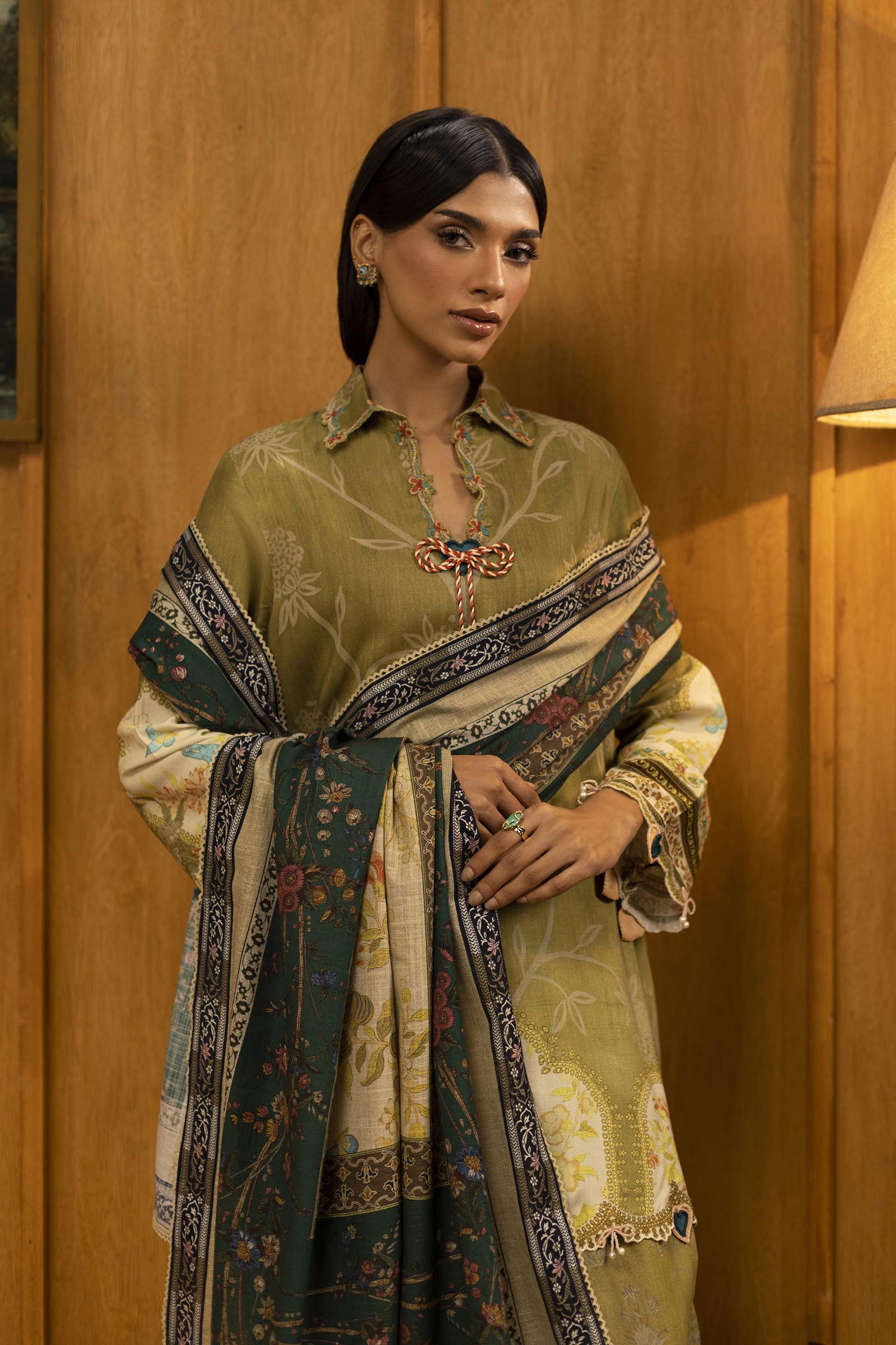 Unstitched Linen Muzlin 3 Piece Suit