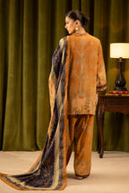 Unstitched Linen Muzlin 3 Piece Suit