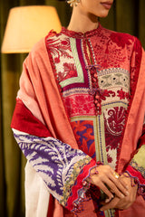 Unstitched Linen Muzlin 3 Piece Suit