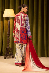 Unstitched Linen Muzlin 3 Piece Suit