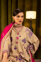 Unstitched Linen Muzlin 3 Piece Suit