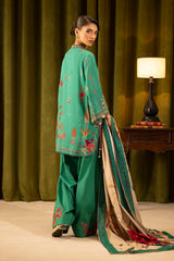 Unstitched Linen Muzlin 3 Piece Suit