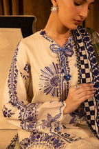 Unstitched Linen Muzlin 3 Piece Suit