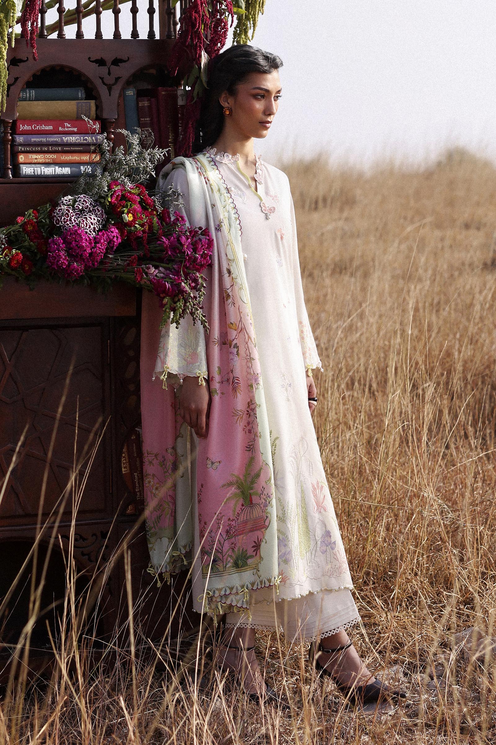 Unstitched Muzlin Lawn 3 Piece Suit