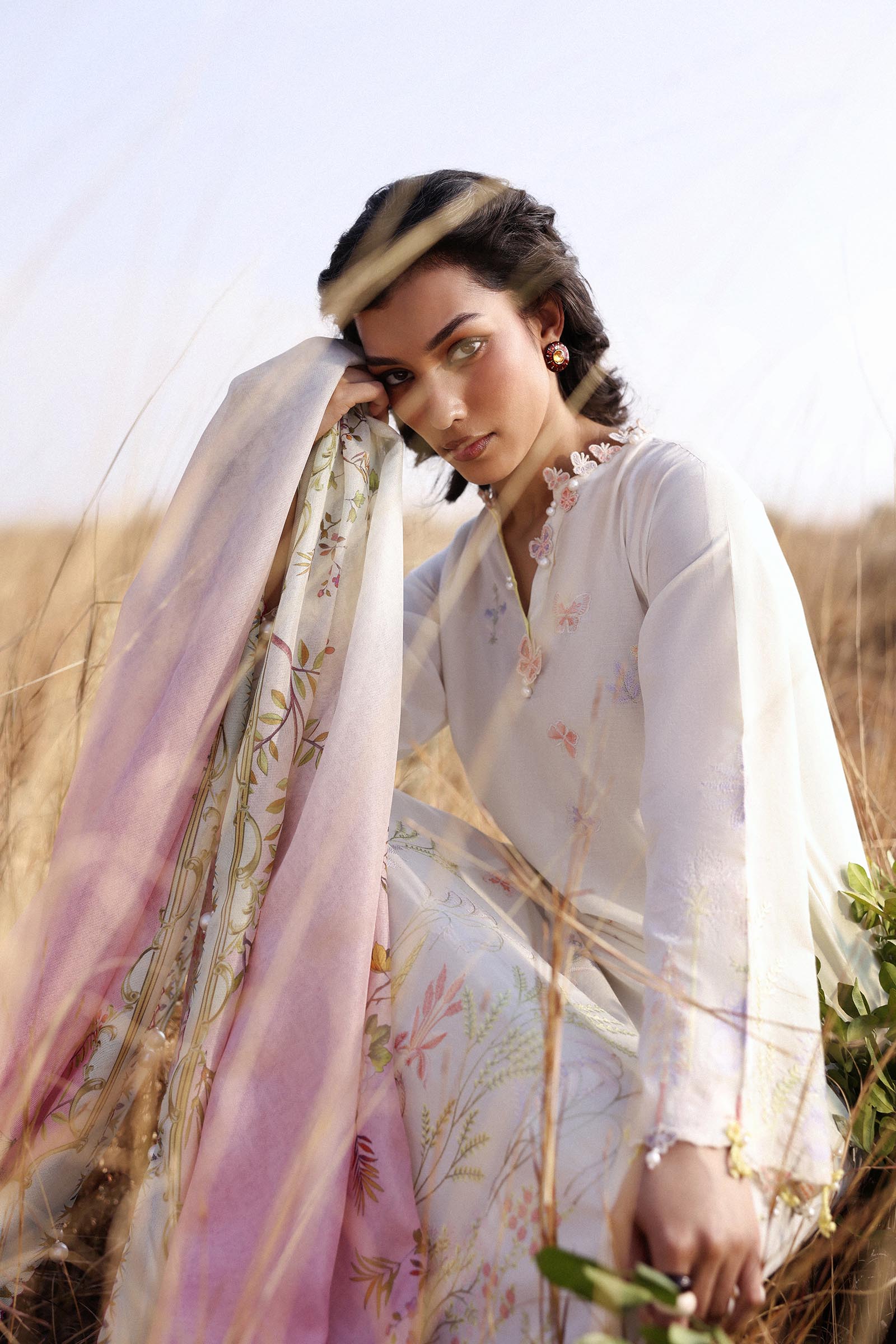 Unstitched Muzlin Lawn 3 Piece Suit Secondary image