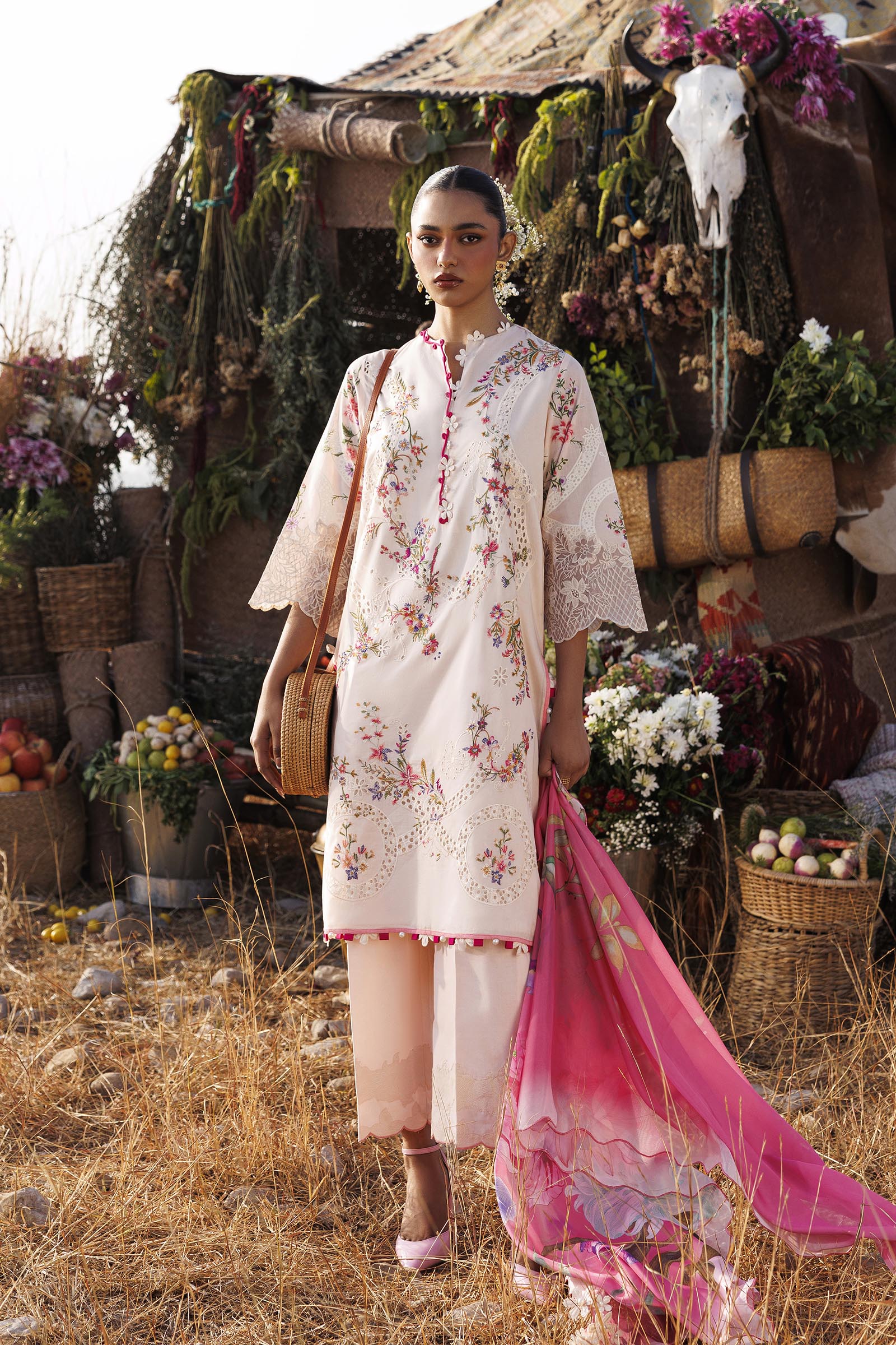 Unstitched Muzlin Lawn 3 Piece Suit