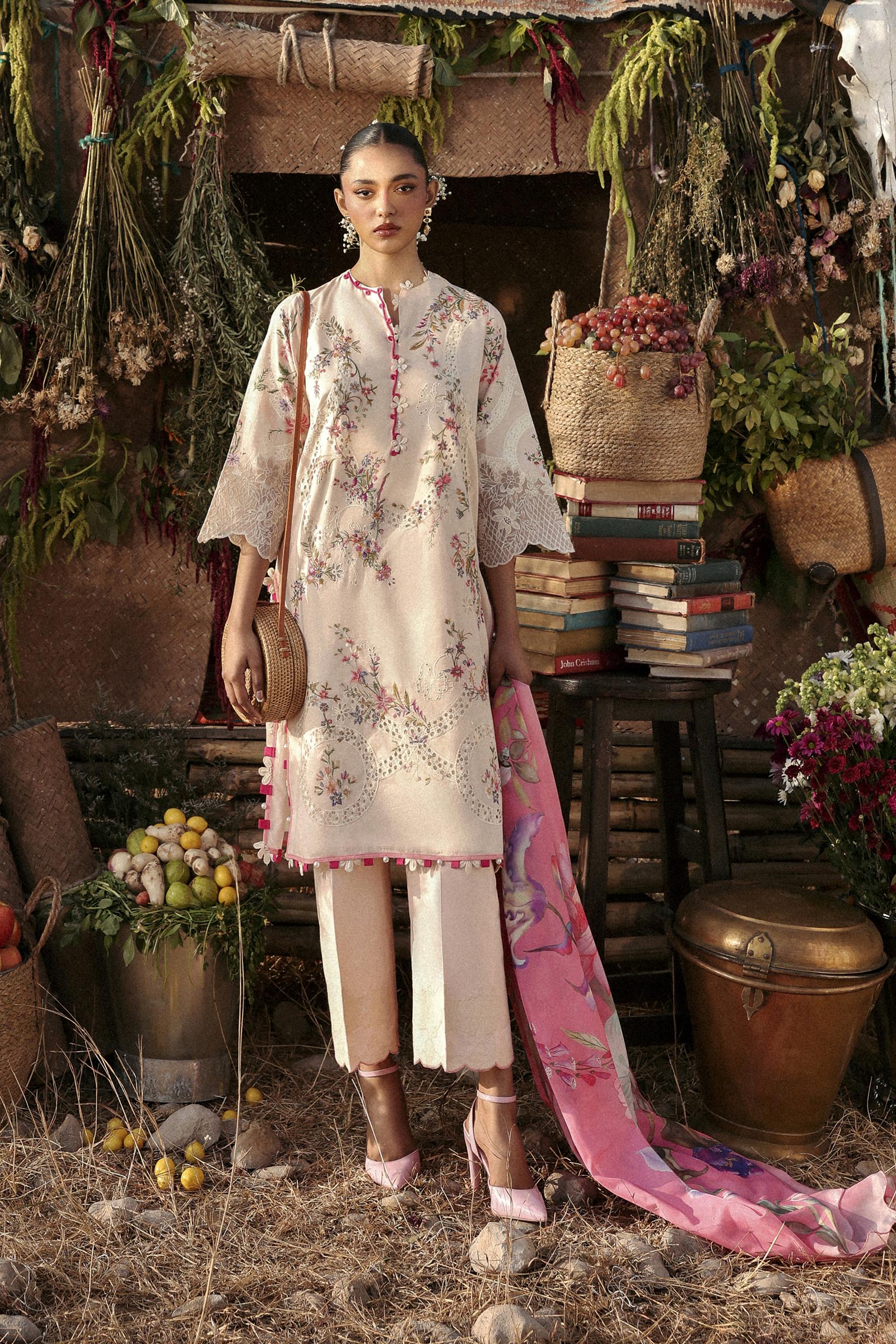 Unstitched Muzlin Lawn 3 Piece Suit Secondary image