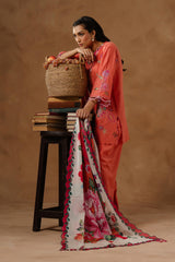 Unstitched Muzlin Lawn 3 Piece Suit