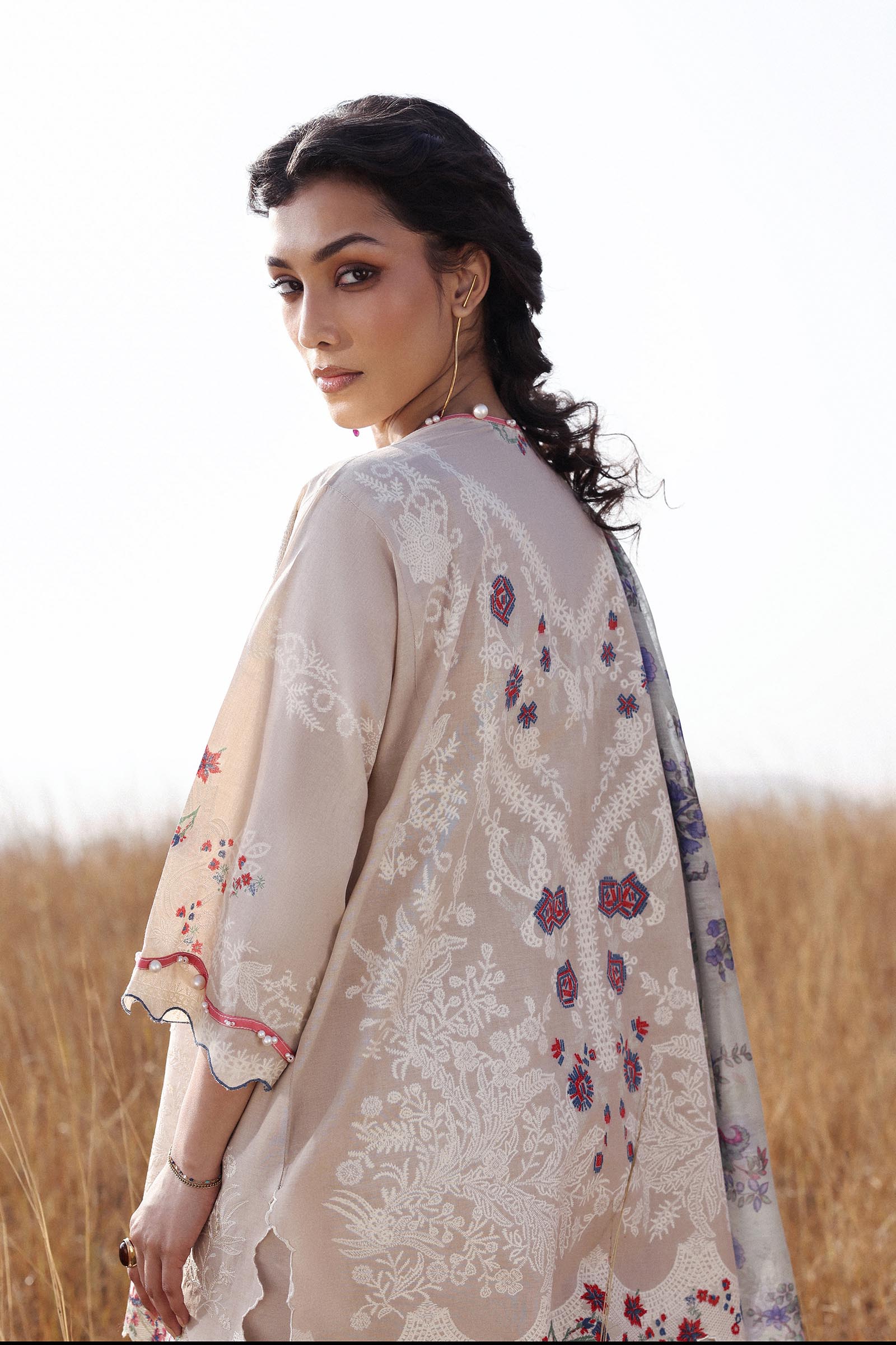 Unstitched Muzlin Lawn 3 Piece Suit Secondary image