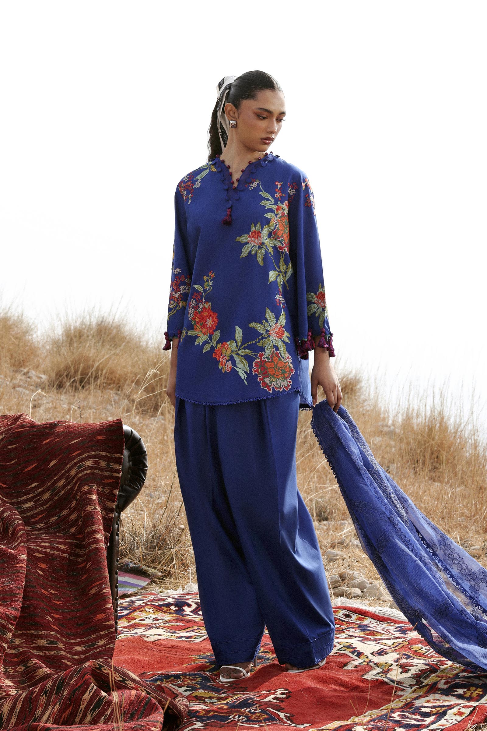 Unstitched Muzlin Lawn 3 Piece Suit