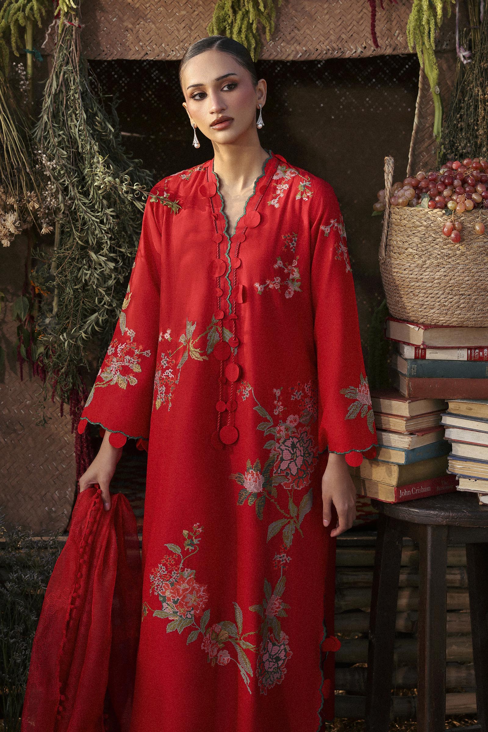 Unstitched Muzlin Lawn 3 Piece Suit Secondary image