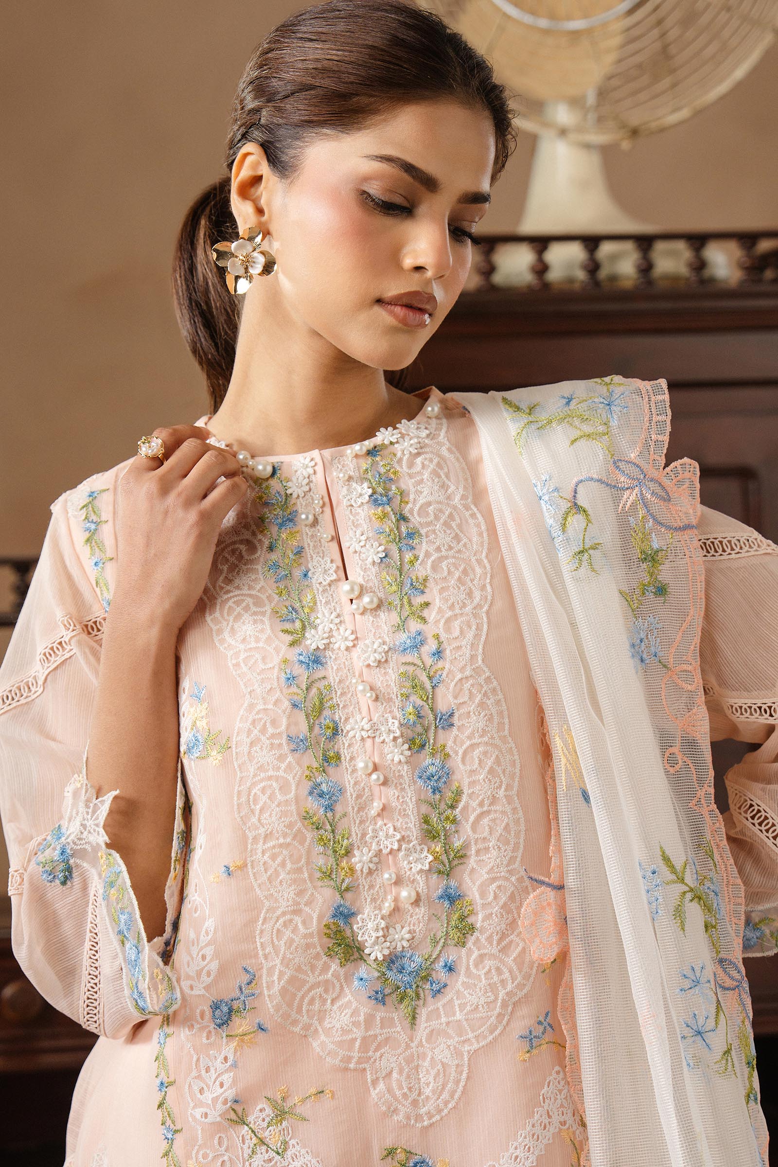 Unstitched Muzlin Woven 3 Piece Suit