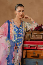 Unstitched Muzlin Lawn 3 Piece Suit