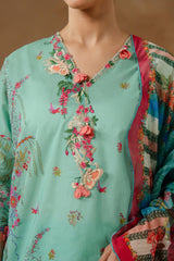 Unstitched Muzlin Lawn 3 Piece Suit