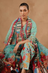 Unstitched Muzlin Lawn 3 Piece Suit