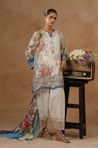 Unstitched Muzlin Lawn 3 Piece Suit