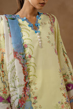 Unstitched Muzlin Lawn 3 Piece Suit