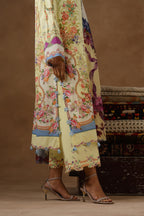 Unstitched Muzlin Lawn 3 Piece Suit