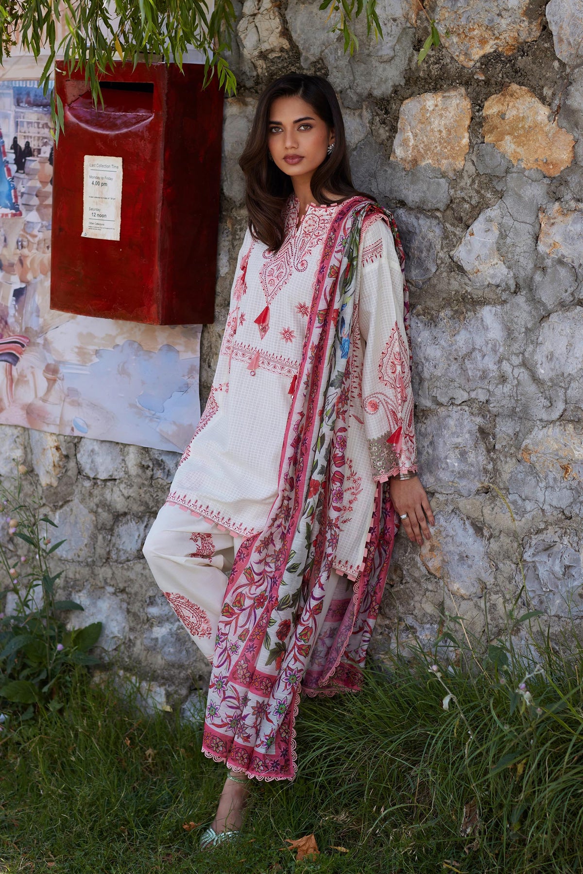 Sana Safinaz Unstitched Embroidered 3 Piece Muzlin Suit, view 1