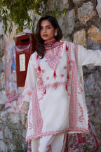 Unstitched Embroidered 3 Piece Muzlin Suit