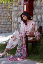 Unstitched Embroidered 3 Piece Muzlin Suit