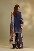 Unstitched Embroidered 3 Piece Muzlin Suit