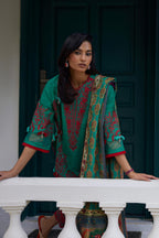 Unstitched Embroidered 3 Piece Muzlin Suit