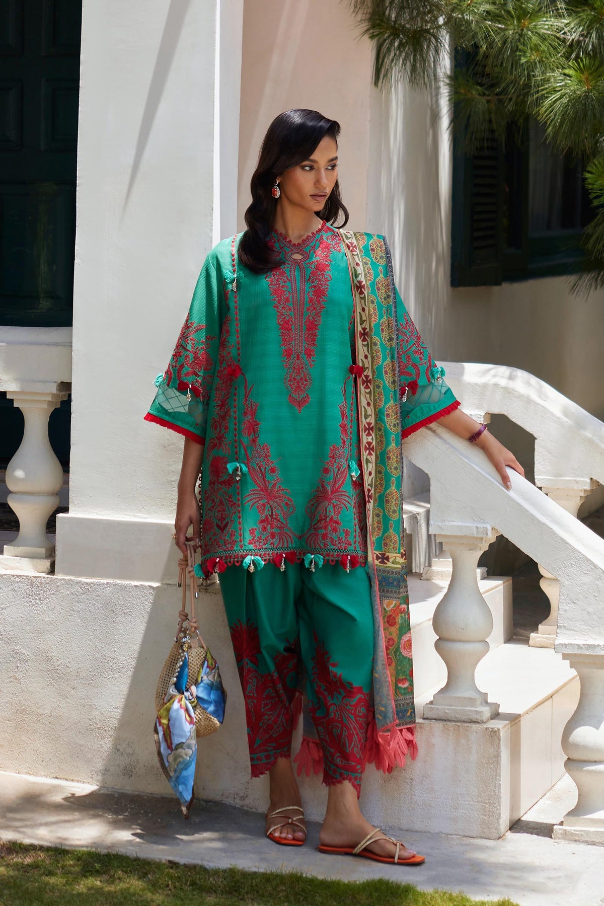 Sana Safinaz Unstitched Embroidered 3 Piece Muzlin Suit, view 1