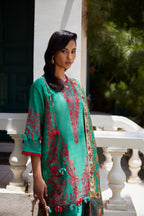 Unstitched Embroidered 3 Piece Muzlin Suit