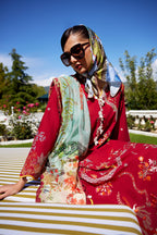Unstitched Embroidered 3 Piece Muzlin Suit