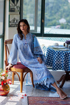 Unstitched Embroidered 3 Piece Muzlin Suit