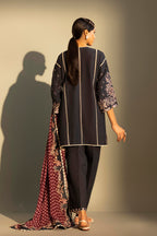 Unstitched Embroidered 3 Piece Muzlin Suit