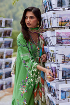 Unstitched Embroidered 3 Piece Muzlin Suit