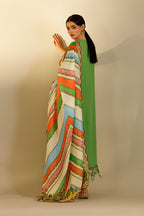 Unstitched Embroidered 3 Piece Muzlin Suit