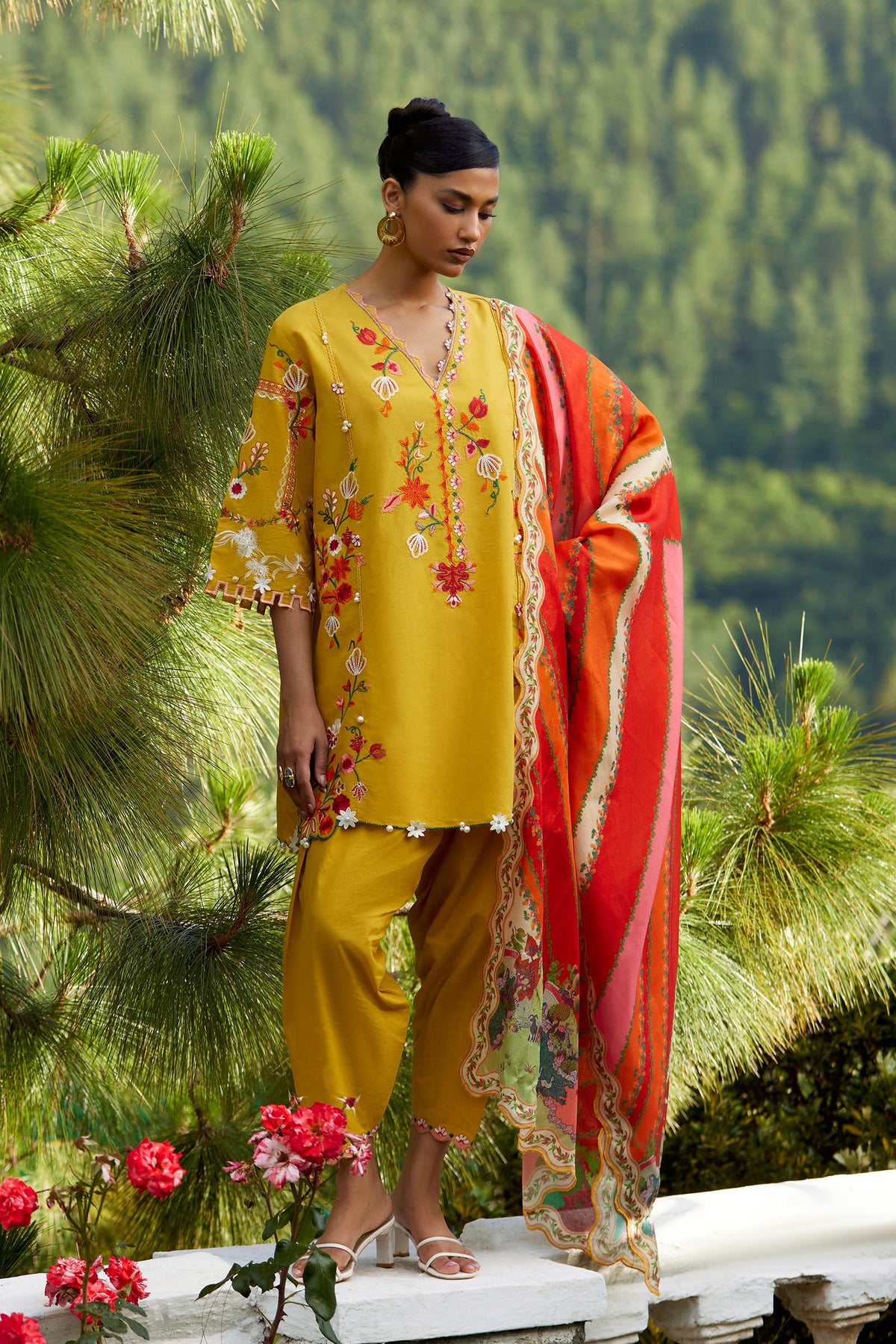 Sana Safinaz Unstitched Embroidered 3 Piece Muzlin Suit, view 1