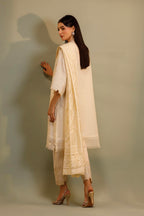 Unstitched Embroidered 3 Piece Muzlin Suit