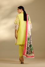 Unstitched Embroidered 3 Piece Muzlin Suit