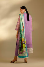 Unstitched Embroidered 3 Piece Muzlin Suit
