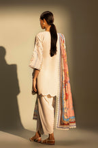 Unstitched Embroidered 3 Piece Muzlin Suit