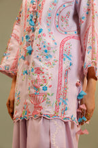 Unstitched Embroidered 3 Piece Muzlin Suit