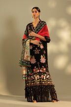Unstitched Embroidered 3 Piece Muzlin Suit