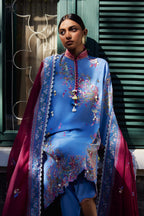 Unstitched Embroidered 3 Piece Muzlin Suit