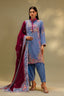 Unstitched Embroidered 3 Piece Muzlin Suit