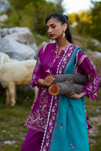 Unstitched Embroidered 3 Piece Muzlin Suit