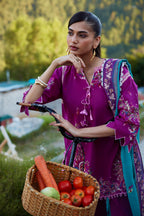 Unstitched Embroidered 3 Piece Muzlin Suit